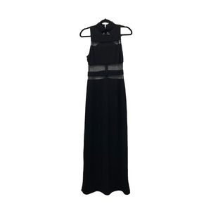 Sugarlips Black Maxi Dress with Mesh Insets